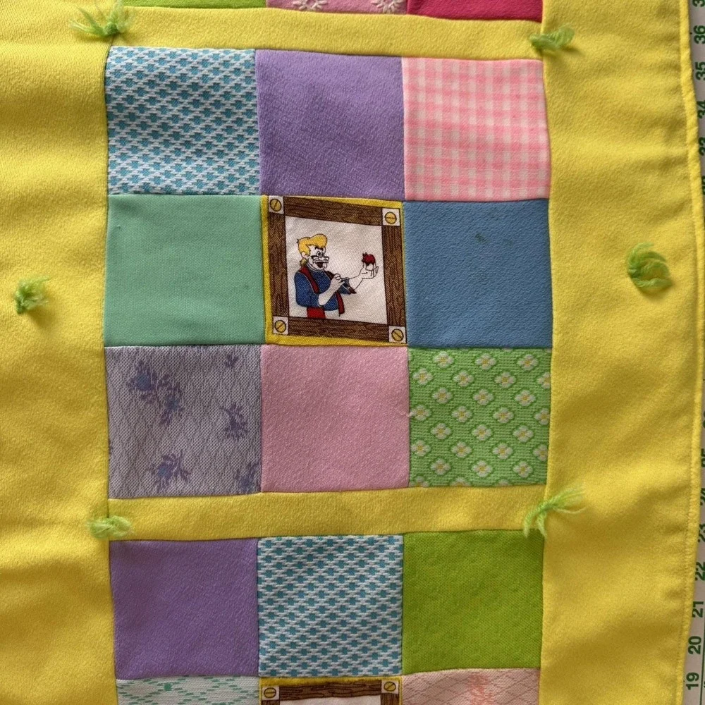 Quilt Patchwork Pinocchio Characters Handmade Baby Crib 36